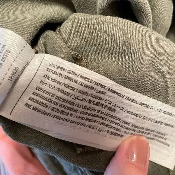 Abercrombie & Fitch Olive Green Military Button Down Mini Skirt 2 - Picture 11 of 14